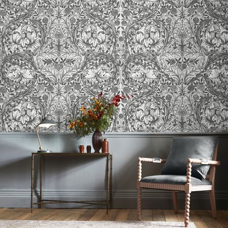Papier peint panoramique William Morris African Marigold Grey 400 x 250cm Gris (1/5)