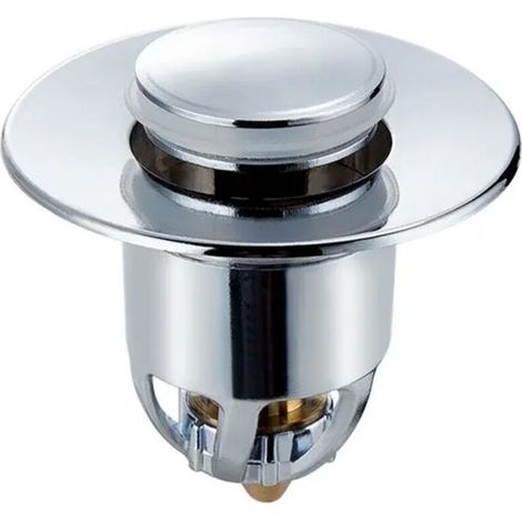 Filtre de drainage à poussoir en acier inoxydable, bouchon universel pour lavabo, salle de bain, baignoire, nouveau (1/5)