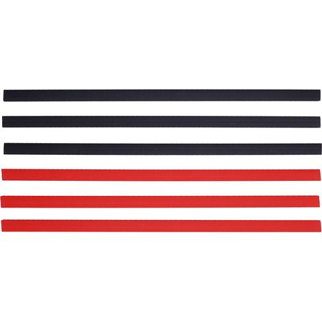 Support mural pour dosettes de café, fixation sous meuble, rangement vertical ou horizontal, bandes PVC, 3 noires + 3 rouges (1/5)