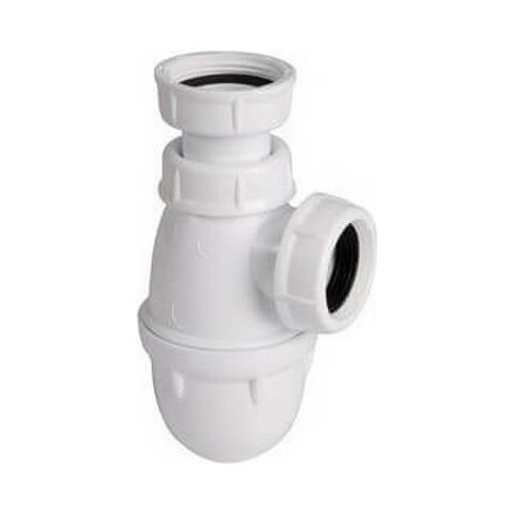 Rue Du Bain – Siphon de lavabo en plastique – Hauteur réglable – Raccordement écrou 33/42 – Sortie avec joint conique Ø32 (1/2)