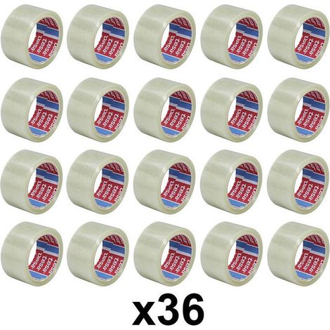 Lot de 36 rubans emballage adhésif transparent Tesa 66m x 50mm