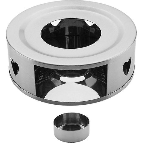 Chauffe-théière portable pour la maison et la randonnée. Chauffe-théière portable pour théière, chauffe-bougie chauffe-plat, idéal pour la maison et les randonnées.-Silver Heart Holes