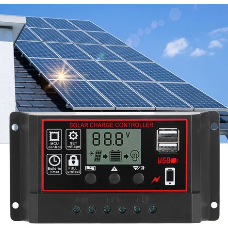30A Solar-Laderegler mit Digitalanzeige, Photovoltaik-Instrument, intelligenter Regler (1/5)