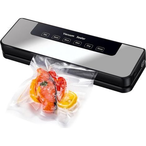 Machine à emballer sous vide. 6 en 1. avec affichage numérique LED. compte à rebours. programme de soudage. mode de scellage. riz. humide. sec pour tout type d'aliment.contient 100 sachets (1/5)