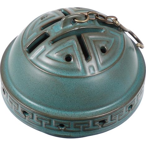 1pièce Brûleur Encens à Reflux Céramique Décoratif Vert Porte-encens Suspendu pour Décoration Intérieure Diffuseur Aromathérapie (1/5)