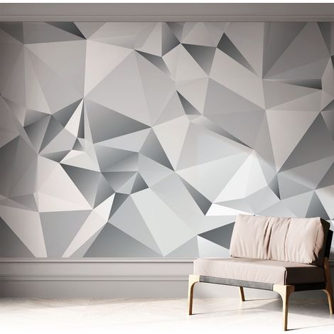 Fotomurale adesivo - murale da parete - Carta da parati autoadesiva - design parete moderno - Geometria astratta 312x219 cm (1/5)