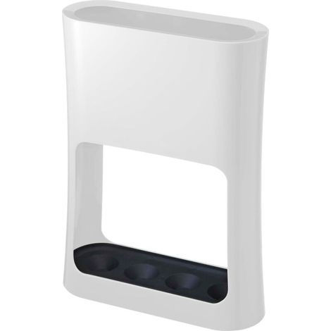 Pied De Parasol - Ovale - Plastique Et Acier - Pour Parasols Pliants - 1 Pièce