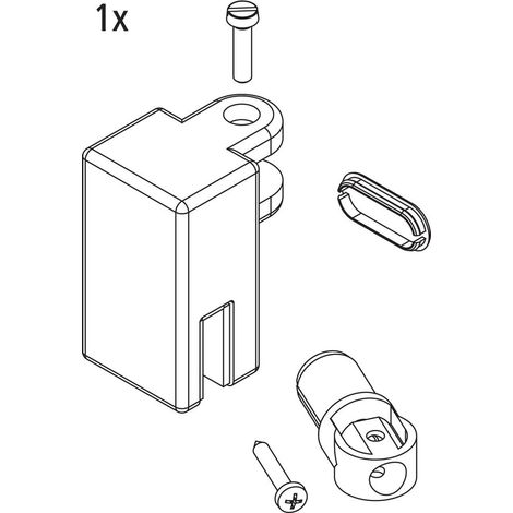 Kermi Stabilisierung Kopf Set, EBRA022, Silber Mattglanz, 2535120