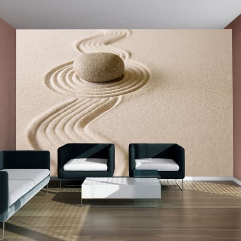 Papier Peint "Zen Sand Garden" 193 x 250 cm (1/2)