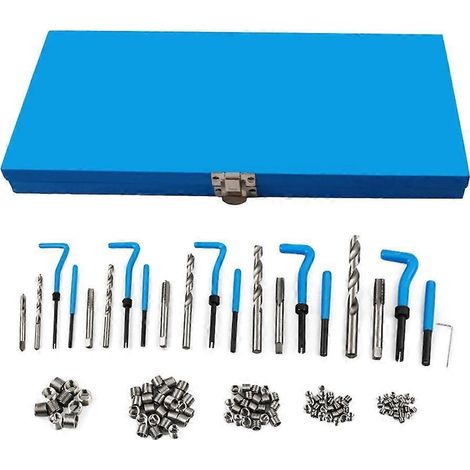 131-teiliges Gewindereparaturset aus HSS-Wendeschneidplatten für Motorreparaturen (1/4)