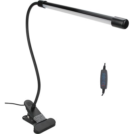 Lampe de bureau LED USB à pince, aluminium flexible, intensité réglable, lampe de travail pour tatouage et manucure, éclairage de table portable (1/5)