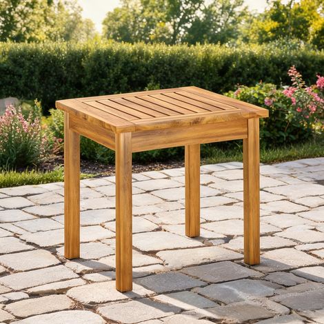 SunJet Table de jardin, table extérieure, Table basse carrée en acacia - Réf. 1AVW4TRCR795 (1/5)