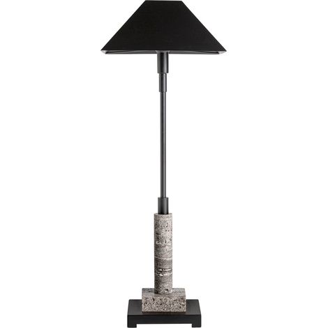 Lampe de salon art déco en marbre gris finition fumée - Gris marbre finition fumée (1/4)