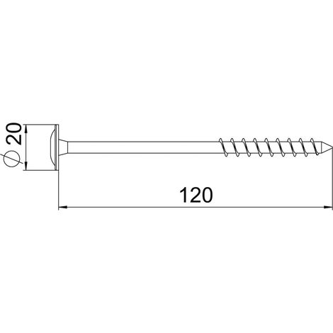 OBO Bettermann Tellerkopfschraube 8 x 120mm Edelstahl TKS A2 100 Stk