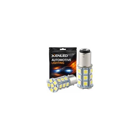 2 x Ampoules 18 LED SMD - P21/5W - Blanc - 12V Double intensité - Lampe de voiture (1/5)