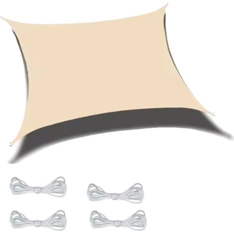 Voile d'ombrage, Imperméable, Protection UV, beige1pc-c, 2x4m (1/2)