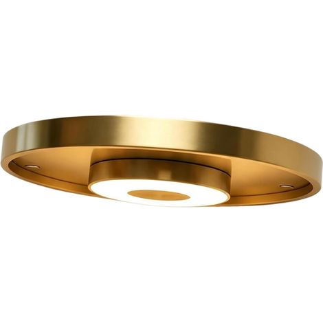 À Flottant en Laiton Poli avec lumière LED, étagère Murale Ronde Minimaliste, décoration pour en Pot, décoration de pièce, luminosité Utilitaire, luminaire Compact pour la (1/5)