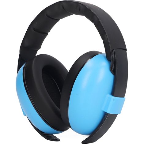 Bouchons antibruit bébé bleu - Casque anti-bruit nourrisson protection auditive réducteur de bruit (1/5)