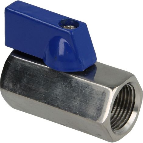 Mini robinet à bille 1/2 FF/FF inox