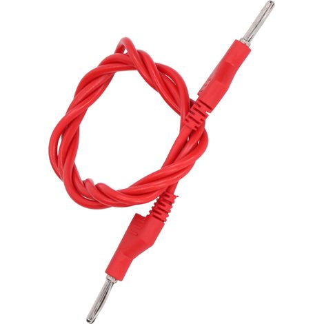 Câble de test haute tension 4mm mâle-mâle avec fiche banane empilable type pistolet, cordon de mesure rouge J.70023, 1 pièce (1/5)