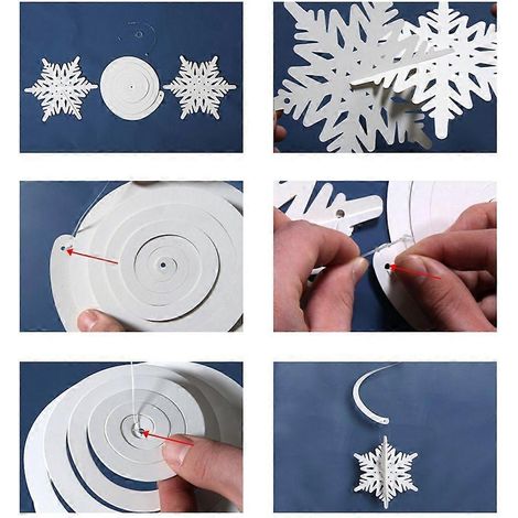 Mini sapin de Noël, flocons de neige tourbillonnants, décoration de plafond pour la fête du Nouvel An (1/4)