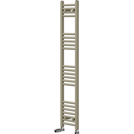 LuxeBath Termoarredo Scaldasalviette Sahara 300x1400 con Valvola Termostatica Portasciugamano da Parete con Design Moderno, Calorifero Dritto con Attacco Laterale, Colore Beige Opaco, Potenza 365 Watt (1/5)
