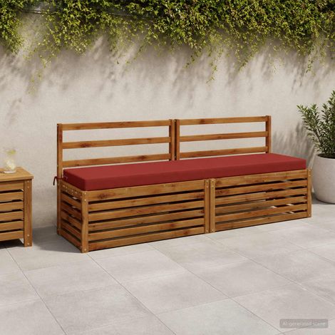 vidaXL Coussin de banc SOEST 100 % polyester Rouge 170 x 40 x 8 cm (1/5)