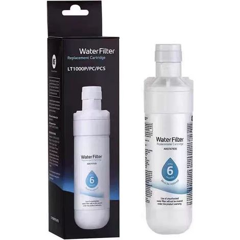 Sollbry Paquete de 2 filtros de agua para refrigerador LT1000P ADQ747935, repuesto para LT1000P/PC/PCS, MDJ64844601, ADQ74793501, ADQ7479350 (18 x 5,5 x 5,5 cm) (1/4)