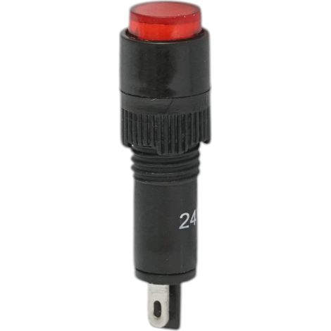 Indicatore di segnale industriale LED rosso 24V Ø 8mm Breckner Germany (1/4)