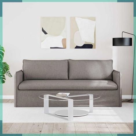 42024529 Canapé Taupe 196 x 82 x 85 cm tissu (1/5)