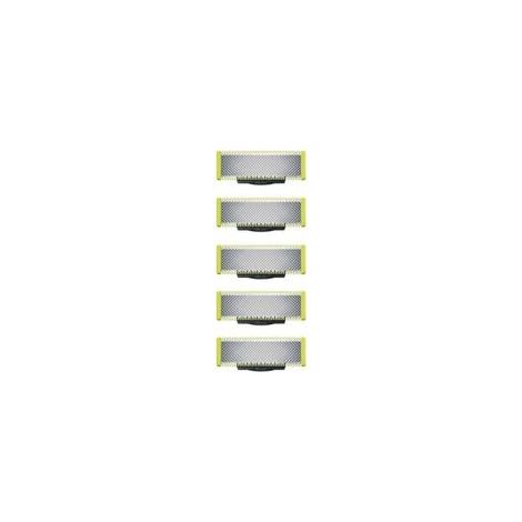 Applicable à OneBlade - Lames de rechange, pour rasoir/tondeuse électrique OneBlade, acier inoxydable robuste, taille, stylisation et rasage, lot de 5