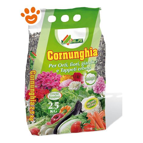 Cornunghia Naturale Concime Organico In Scaglie Lenta Cessione Sacco 2,5 Kg