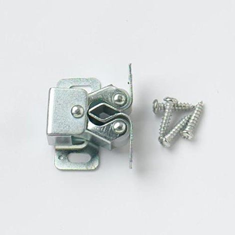 Merriway BH00045 Chiusure per Ante di Armadi a Doppio Rullo, Bianco, Set di 4 Pezzi (1/2)