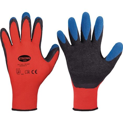 Guanti Tip Grip taglia 10 rosso/nero/blu STRONGHAND (Per 12)
