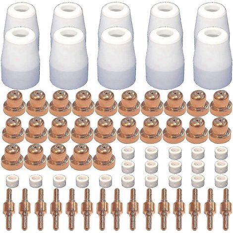 70 consommables de découpe plasma, compatibles avec les torches de découpe plasma Cut 40 et 50 (PT31 LG40). (1/5)
