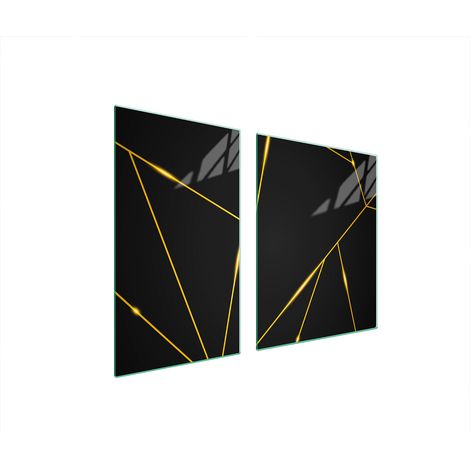 Assiette en verre et planche à découper 100x52 noir (1/5)