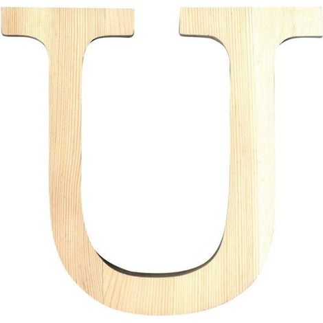 LETTRE U - 11.5 CM - BOIS