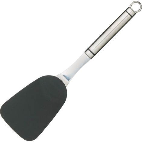 KitchenCraft Tagliapesce professionale con manico in acciaio inox, nylon antigraffio, 32 cm, argento/nero (1/2)
