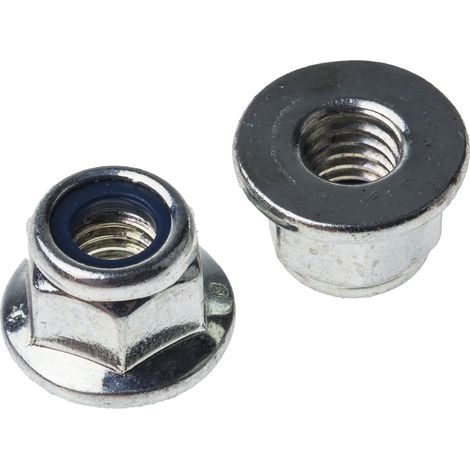 Ecrou frein RS PRO M6, en Acier Insert nylon ( Prix pour Sachet de 100 )