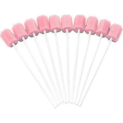100 éponges buccales jetables pour le nettoyage des dents avec bâtonnet Hfmqv-Good (1/5)