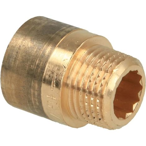 Rallonge de robinet 1/2'' x 20 mm laiton rouge