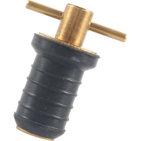 Bouchon de vidange en laiton et caoutchouc pour pont de bateau de 1,9 cm - Solution anti-fuite de qualité marine pour navires - Sortie étanche (1/5)
