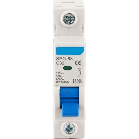 Jonlaki Disjoncteur Miniature Compact pour Rail DIN SEG-63c16, Coffre-fort et Interrupteur avec Installation Facile et Haute sensibilité (c32) (1/5)