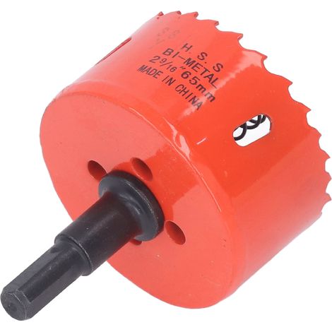 Lochsäge, Bimetall-HSS-Bohrer mit Schaft für Holz und PVC, 65 mm / 2,56 Zoll (1/5)