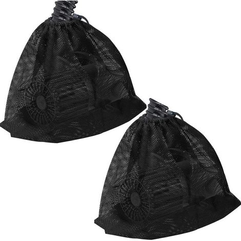 Lot de 2 sacs filtrants pour pompe de bassin (12,2" x 15,9"), noirs, grands sacs filtrants pour bassins extérieurs (2 pièces - 12,2" x 15,9") (1/5)