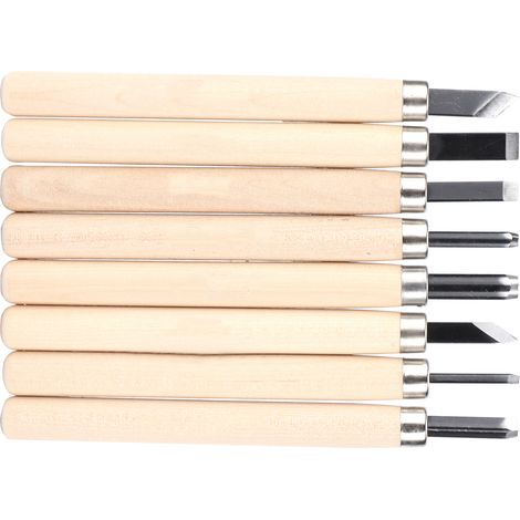 Un ensemble de 8 couteaux à sculpter le bois, adaptés au travail du bois et parfaits pour la fabrication de savon, d'argile, de caoutchouc et de citrouille. (1/5)