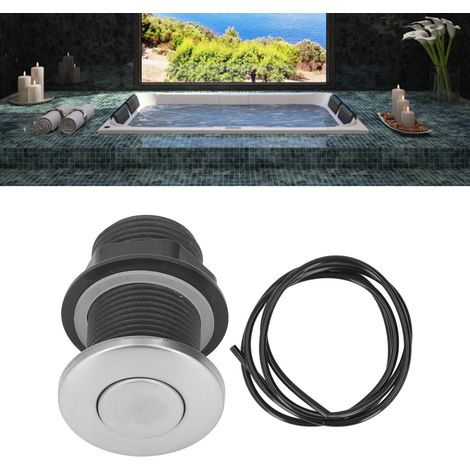 Interrupteur pneumatique pour broyeur de déchets alimentaires, bouton-poussoir en acier inoxydable de 32 mm, interrupteur de démarrage pour baignoire de massage (1/5)