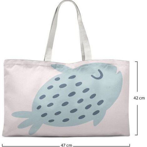 Sac Shopping - Coton - 47x42 Cm - Avec Ansces Longues 30 Cm - Réutilisable - À L'épaule - 1 Pièce (1/4)