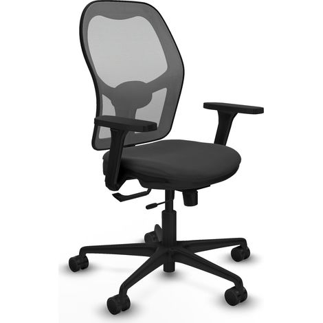 Chaise de bureau piqueras y crespo Jorquera cuir synthétique gris foncé (1/2)