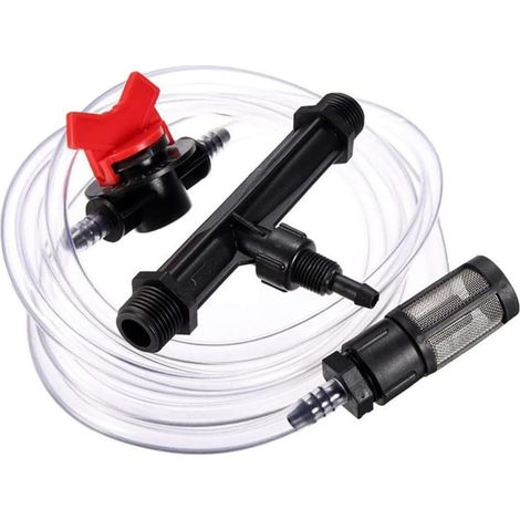 Houhence – Injecteur d'engrais professionnel 3/4' – Débit 9 à 92 l/h – Installation simple en série ou parallèle – Filtre intégré pour irrigation (1/5)
